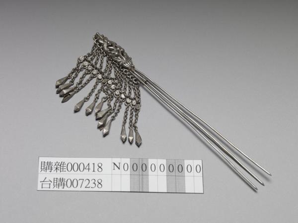 銀銅合金花蝶步搖