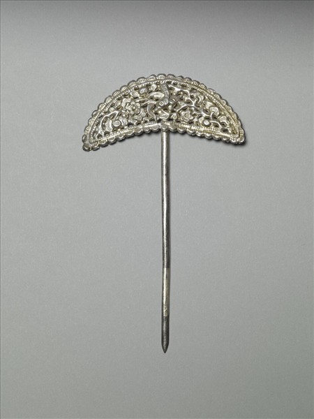 銀銅合金喜上眉梢釵