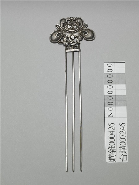 銀銅合金花蝶釵