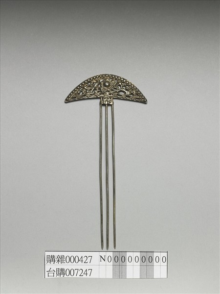 銀銅合金花鳥釵