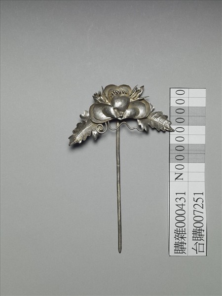 銀銅合金花卉簪