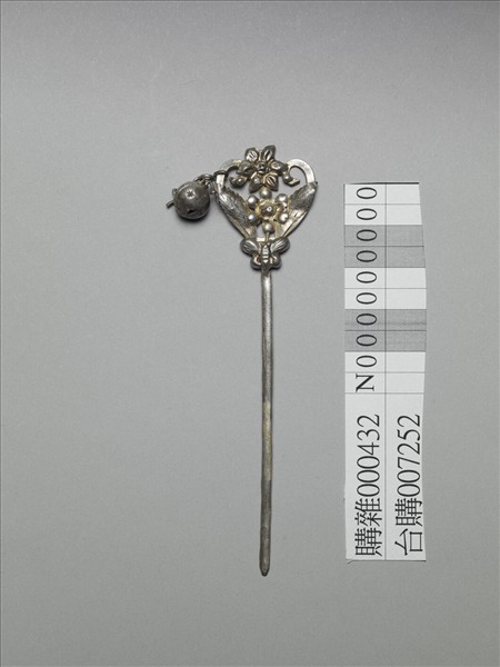 銀銅合金花蝶釵