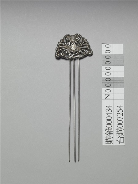 銀銅合金花卉釵