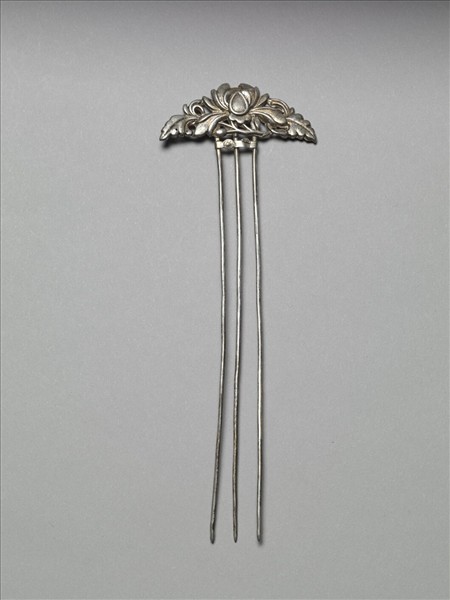 銀銅合金番蓮釵