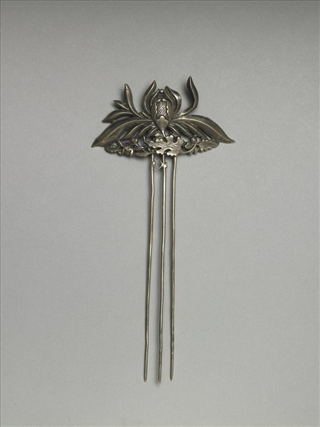 銀銅合金番蓮釵