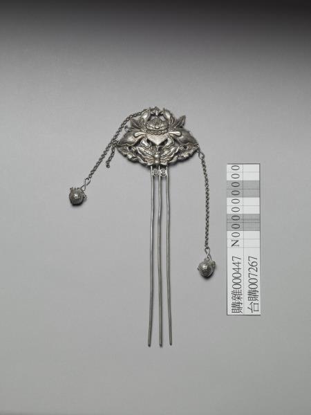 銀銅合金花蝶步搖