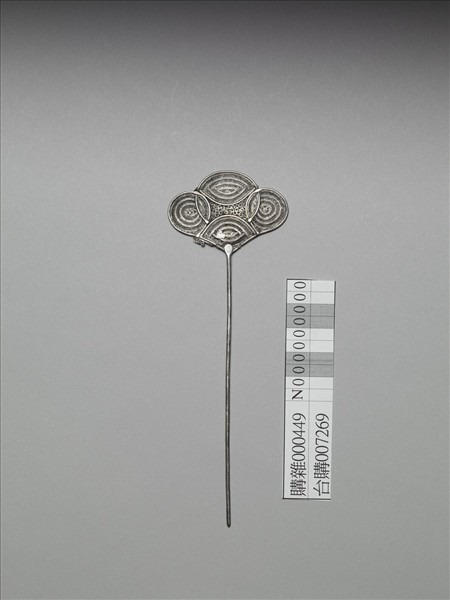 銀銅合金幾何紋釵