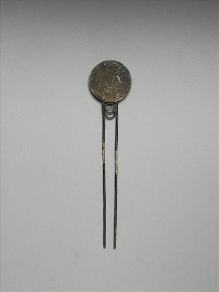 銀銅合金蓮花釵