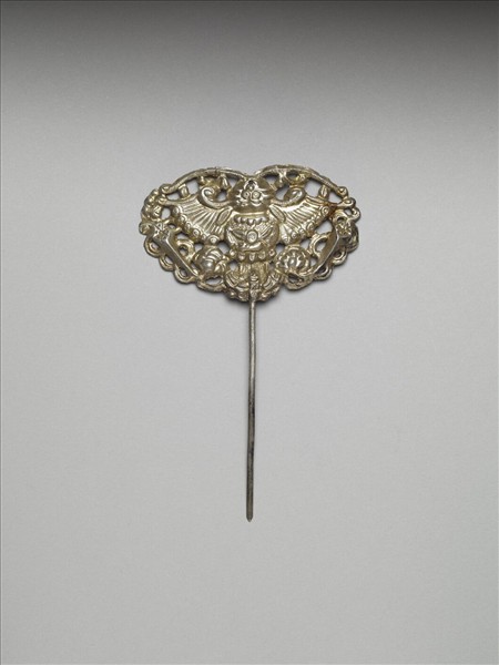 銀銅合金蝙蝠簪