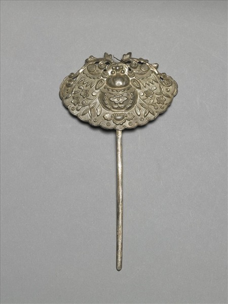 銀銅合金蝙蝠簪