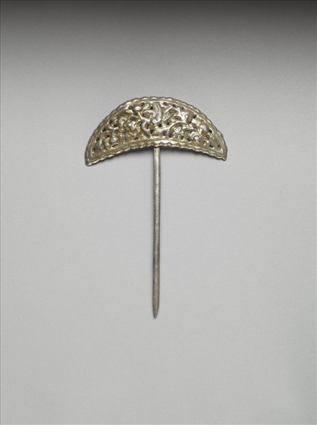 銀銅合金喜上眉梢簪