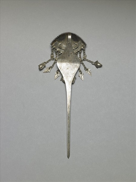 銀銅合金內填琺瑯步搖