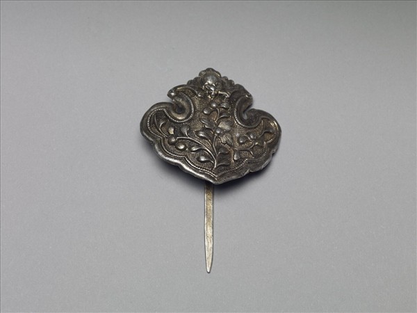 銀銅合金花卉簪