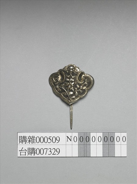 銀銅合金花卉簪