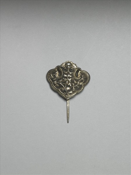 銀銅合金花卉簪