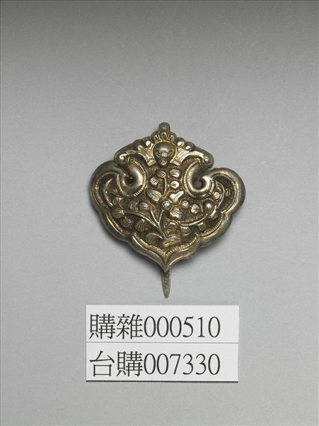 銀銅合金花卉簪