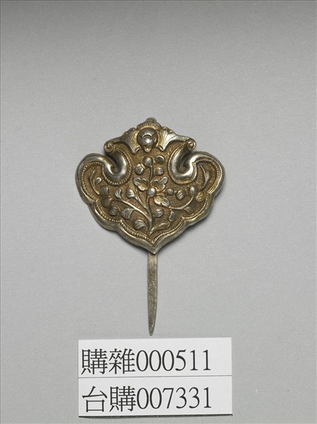 銀銅合金花卉簪