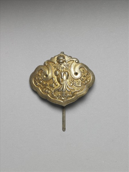 銀銅合金人物簪