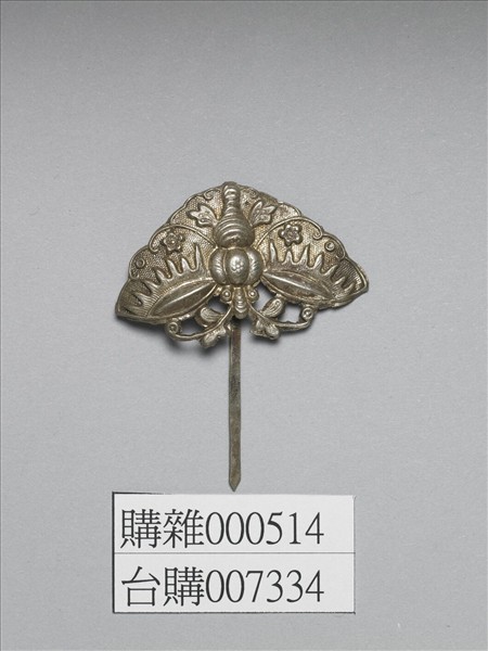 銀銅合金蝴蝶簪