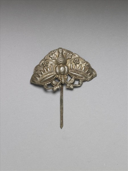 銀銅合金蝴蝶簪