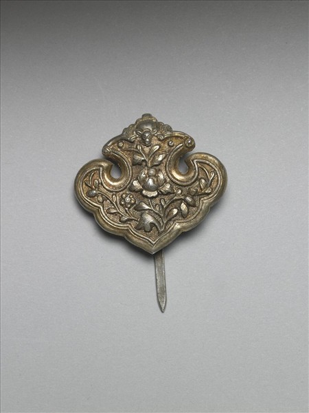 銀銅合金花卉簪