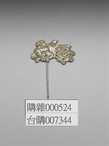 銀銅合金鳥紋簪