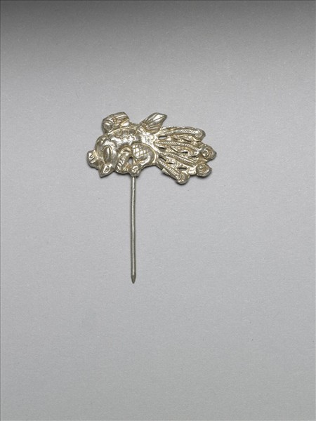 銀銅合金鳥紋簪