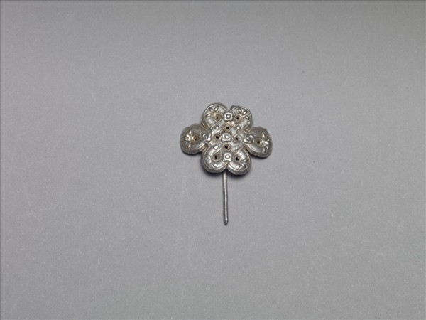 銀銅合金盤長簪