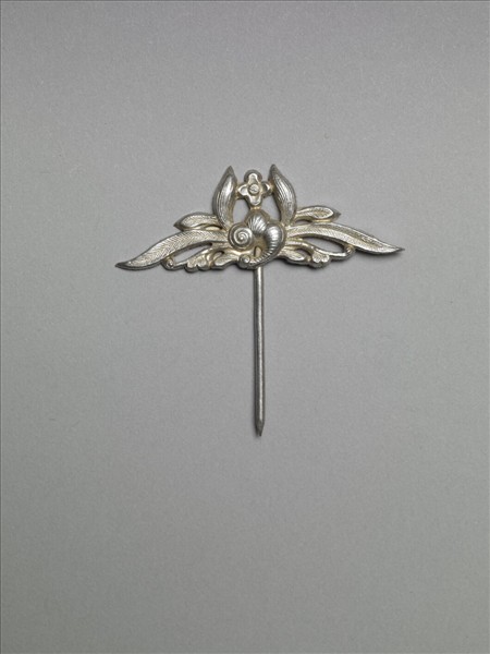 銀銅合金花卉簪