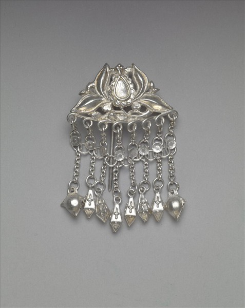 銀銅合金番蓮步搖