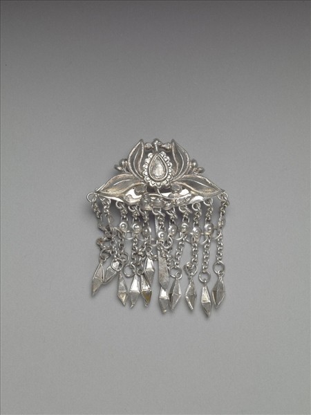 銀銅合金番蓮步搖