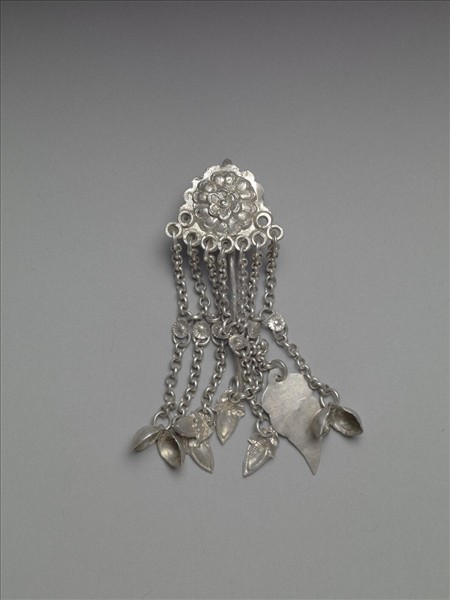 銀銅合金花卉步搖