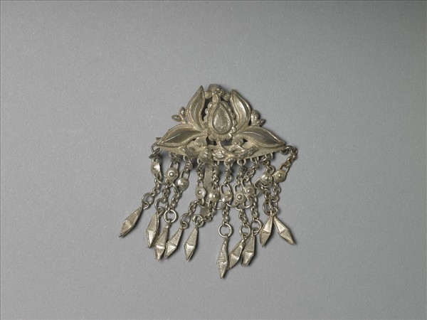 銀銅合金番蓮步搖