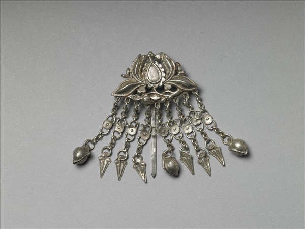 銀銅合金番蓮步搖