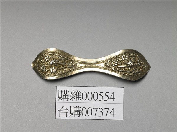 銀銅合金喜上眉梢扁簪