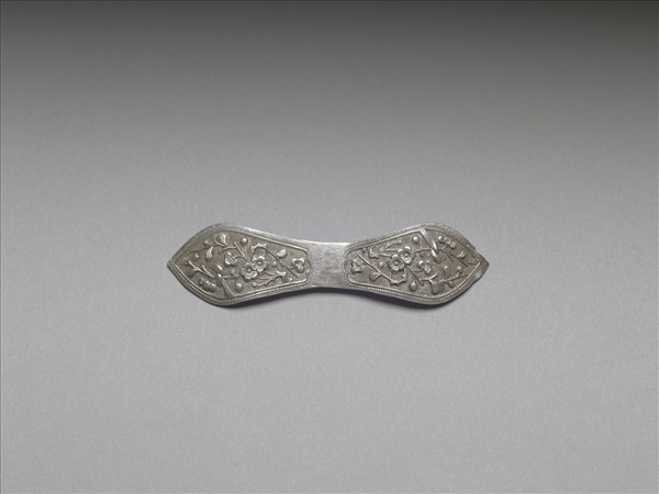 銀銅合金喜上眉梢扁簪