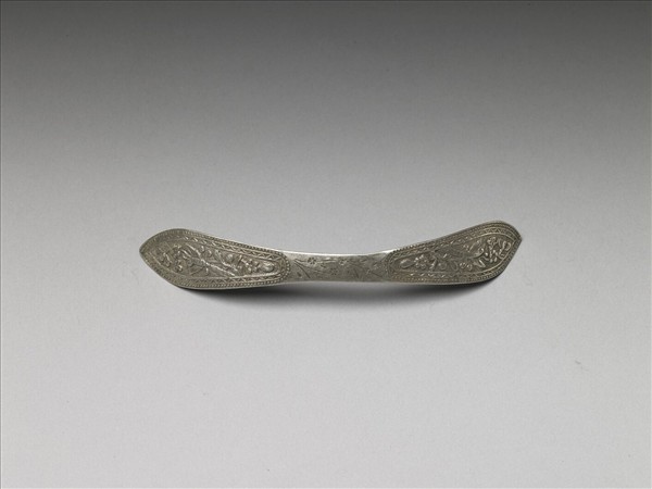 銀銅合金喜上眉梢扁簪