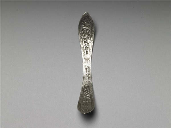 銀銅合金喜上眉梢扁簪