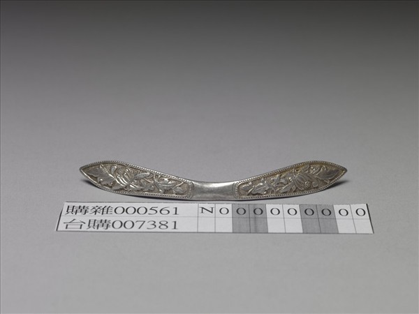 銀銅合金花卉扁簪