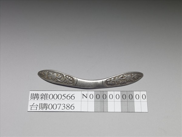 銀銅合金花卉扁簪