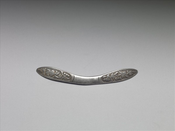 銀銅合金花卉扁簪