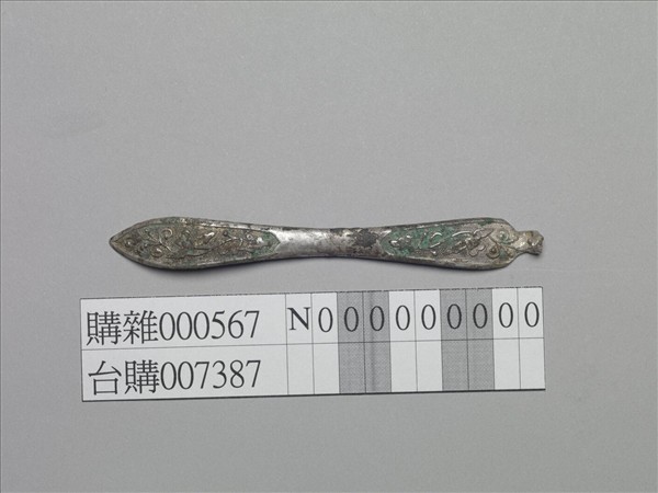 銀銅合金花卉扁簪