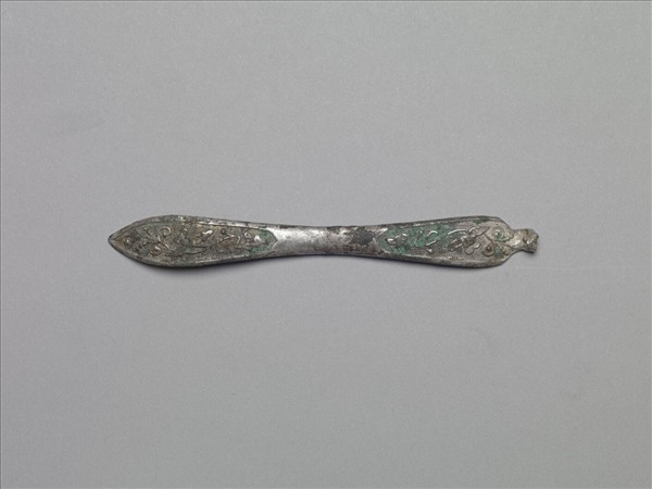 銀銅合金花卉扁簪