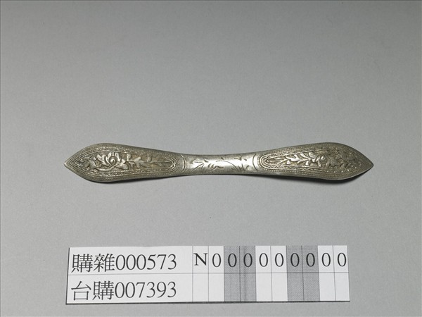 銀銅合金花卉扁簪