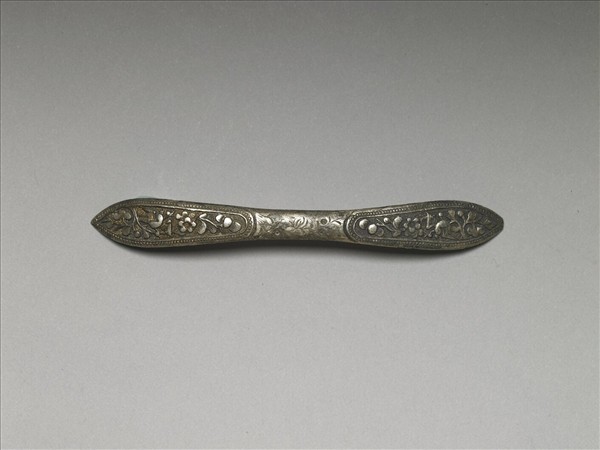 銀銅合金喜上眉梢扁簪