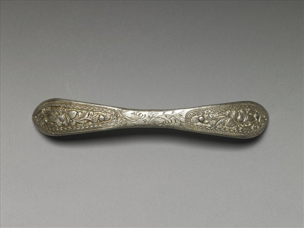 銀銅合金花卉扁簪