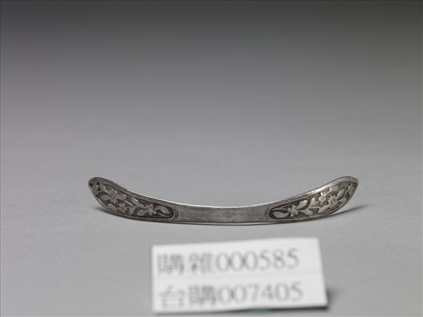 銀銅合金花卉扁簪