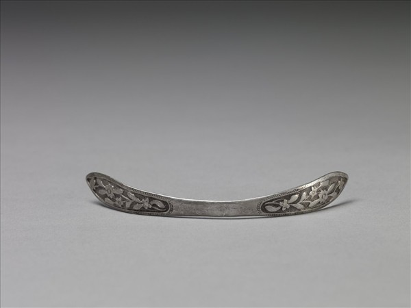 銀銅合金花卉扁簪