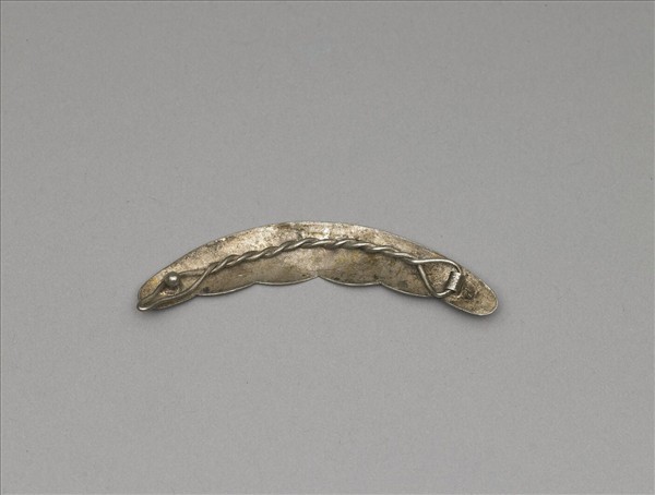 銀銅合金花卉髮夾