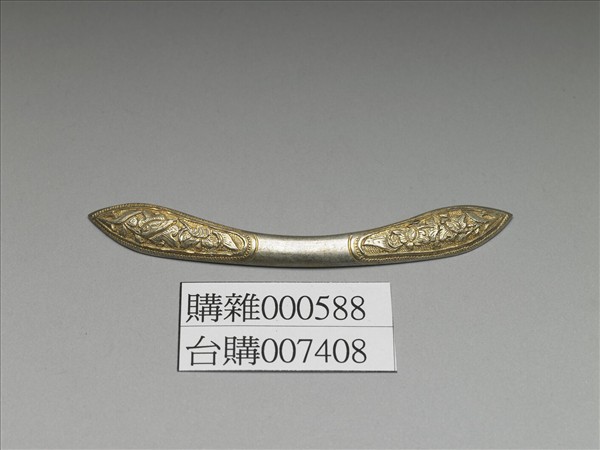 銀銅合金花卉扁簪